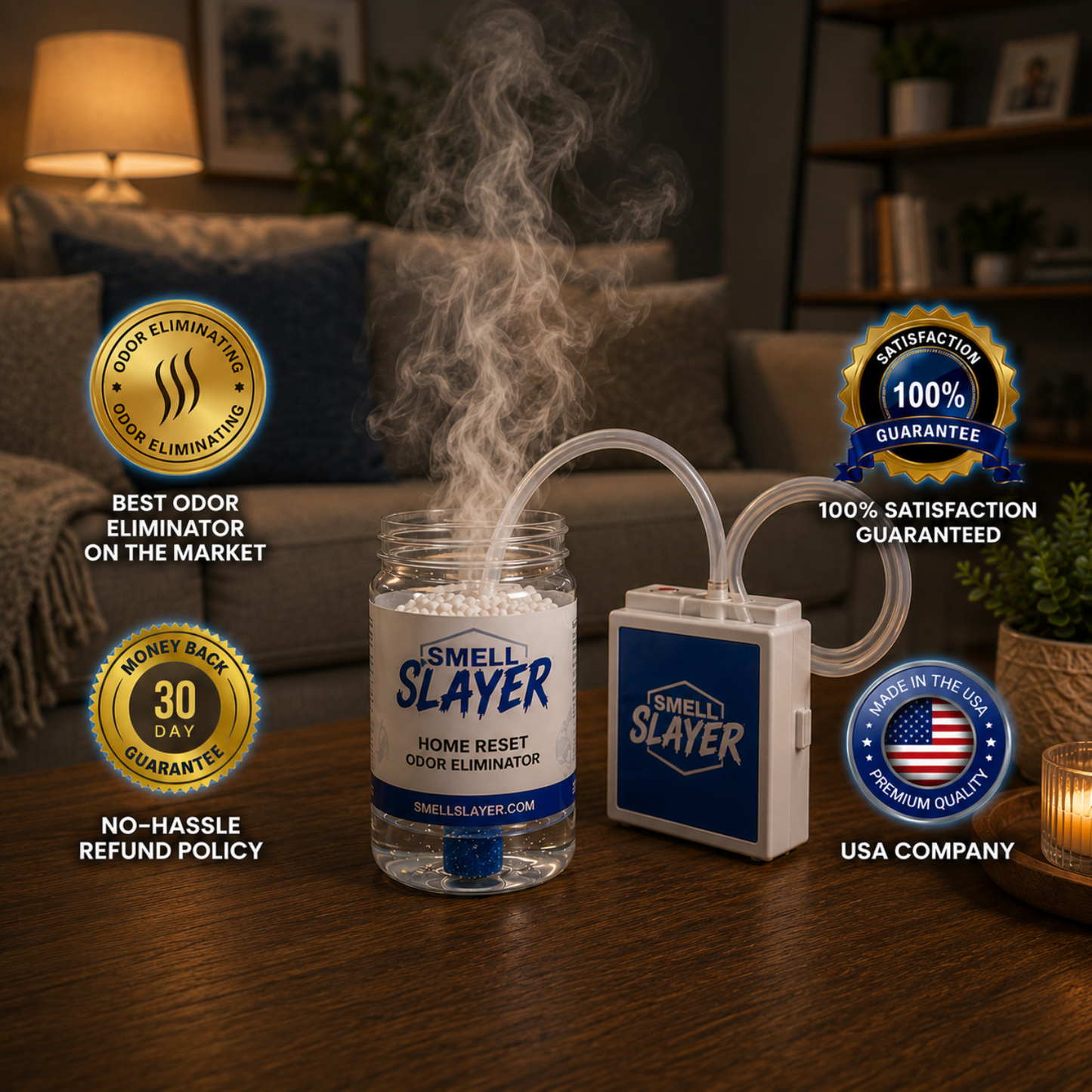 Ultimate Home Odor Removal System - Professional Grade Odor Eliminator Kit